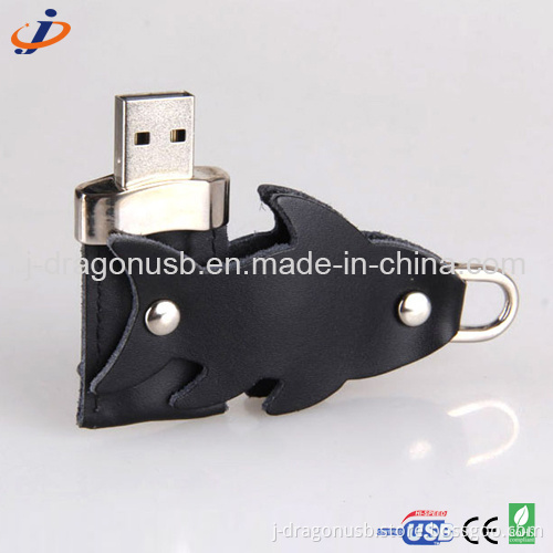 Promotional Gift Fish Leather USB Flash Drive Jl028
